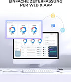 NGTeco Cloud Time Clock, Upgraded TC1 Remote Control 2.4GHz WiFi Time Card Machine for Small Business with Software & App for iOS/Android, Includes 5 RFID Cards No Monthly Fees