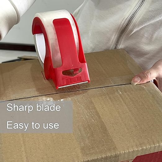 WELSTIK 12 Pack Clear Packing Tape Refills with 1 Dispenser, Heavy Duty Packaging Tape for Shipping and Moving, 2.4Mil 2 Inch x 60 Yard