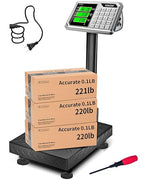 Digital Industrial Platform Scale for Packages, 661lb Weight Shipping Scale, 0.1LB Super Accuracy Commercial Scale for Luggage, Shipping, A6-300 Postal Scale with Price Computing, Kg/LB, LCD, Adapter