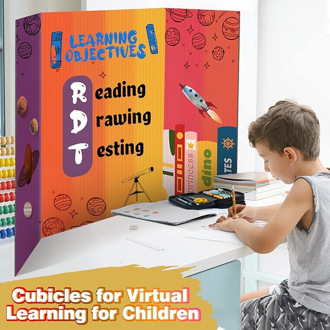 8 PCS Trifold Poster Board- Large 40" x 28" Tri Fold Display Board Hard & Thick White Presentation Cardboard for Science Fair, School Projects, and Business Presentations Supply