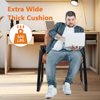 CLATINA Big & Tall 500 lb Waiting Room Chairs with Padded Armrests and Sled Base, Leather Stationary No Wheels Office Guest Chair for Reception Lobby Home and Meeting Conference, Brown （6 Pack）