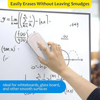 maxtek Magnetic Dry Erase Eraser, Glass Board Erasers, 4 Pack, Whiteboard Eraser for Dry Erase Board, Glass Board, Calendar Board, Office and School Supplies (Pure White)