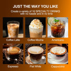 Mcilpoog WS-203 Super-automatic Espresso Coffee Machine With Smart Touch Screen For Brewing 16 Coffee Drinks