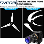 SVPRO 2MP Global Shutter USB Camera 90FPS High Speed Camera with 5-50mm Zoom Lens,Manual Focus Webcam for Glof Swing,10X Optical Zoom Industrial Video Camera USB Plug and Play for Computer