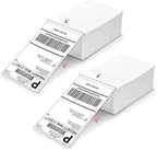 4x6 Thermal Labels, 2 Packs of 500 4x6 Fold Labels - Compatible with JADENS, ASprink, Phomemo, Rollo, Zebra, Omezizy and Other Thermal Printers