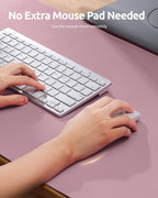 YSAGi Leather Desk Protector, Office Mat, Large Mouse Mat, Non-Slip PU Leather Blotter, Laptop Pad, Waterproof Writing Pad for Office and Home (Pale Mauve, 31.5" x 15.8")