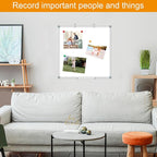 H-Qprobd 4' x 4' (2 Pack) Dry Erase Board for Wall Magnetic Presentation Whiteboard with Long Pen Tray, Wall-Mounted White Boards for Home, Office & School