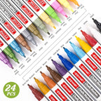 ZEYAR Liquid Chalk Marker-Wet Erase Marker, 24 Colors, 1.2mm Fine Tip for Detailed Drawing, Writes on Nonporous Chalkboards, Bistro Boards, Windows, Plastic and more (24 Colors)