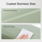 TIPGO Small Metal Trash Can, 2.1 Gallon Slim Trash Can for Bathroom, Wastebasket Garbage Bin for Bedroom, Office, Kitchen, Under Sink (Green)