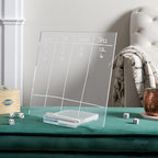 russell+hazel Acrylic Memo Tablet, Dry Erase Board and Marker, Clear 12” x 6” x 11.5” (31384)