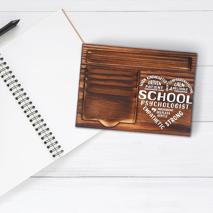 School Psychologist Gifts for Women, School Psychologist Office Sign, Thank You Gifts for School Psychologist, Funny Desk for Women Office, School Psych Gift Desk Retro Note Pad Holder VN335