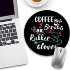 Funny Round Mouse Pad, Small Mousepad with Non-Slip Rubber Base, Stitched Edge Mouse Pads Mat for Desk Wireless Computer Mouse Office Laptop Home Gaming Men Women, 8.6 x 8.6 Inch