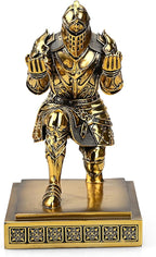 King's Guard Knight Pen Holder Pen Stand Desk Organizers and Accessories Resin Pencil Holder as Gift with a Metal Sword Letter Opener for Office and Home (Bronze(Plating))