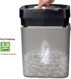 Aurora AU1232XB Anti-Jam 12-Sheet Crosscut Paper/Credit Card Shredder with 5.2-Gallon Wastebasket (Black/Semi Translucent Gray)