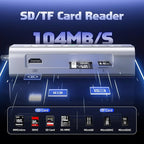 USB C Hub 10Gbps, 9-in-1 USB 3.2 Hub with 4K@60Hz HDMI, Type-C 3.2, 2 USB-A 3.2, 2 USB-A 2.0, PD 100W, SD/TF Slot, Aluminum USB Hub for Laptop, iPhone 16/15 Series, MacBook Air/Pro and More