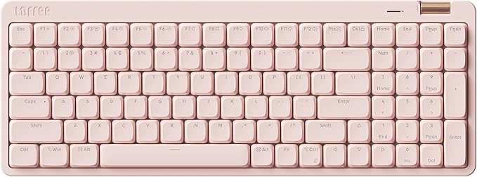Flow Lite 100 Keys Low Profile Mechanical Keyboard, Swappable Rechargeable Wireless Keyboard with 2.4G Receiver, Bluetooth and Wired Connection for Windows, Mac/Specter Linear Switches (Flamingo)
