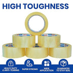 ADHES 36 Rolls Packing Tape with Dispenser Gun, 2.7 Mil Clear Shipping Tape Packaging Tape for Moving, Shipping and Packing, 1.88 Inch x 60 Yards