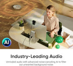 Insta360 Link 2C - 4K Webcam for PC/Mac, 1/2" Sensor, Auto Framing, HDR, AI Noise-Canceling Mic, Gesture Control for Streaming, Video Calls, Gaming, Works with Zoom, Teams, Twitch & More