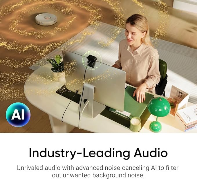 Insta360 Link 2C - 4K Webcam for PC/Mac, 1/2" Sensor, Auto Framing, HDR, AI Noise-Canceling Mic, Gesture Control for Streaming, Video Calls, Gaming, Works with Zoom, Teams, Twitch & More