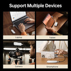 PHIXERO P10PRO External NVMe SSD 1TB, Up to 1050MB/s, USB 3.2 Gen2, Includes 2-in-1 USB C Cable, Portable Hard Drive for iPhone 15+/Android/Windows/Mac, White