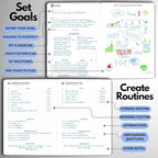 Undated Daily Planner – 3-Month A5 Productivity Organizer with Full Page Per Day, Hourly Schedule, Goal Setting, Habit Tracker, Weekly & Monthly Pages – Hardcover Time Management Notebook (Blue)