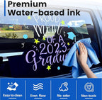 Jumbo Chalk Markers for Windows Washable, 8 Metallic Colors Liquid Chalk Pens Erasable with 10mm Thick Tips for Auto, Glass, Mirror, Poster, Bistro, Blackboard, Car of DIY