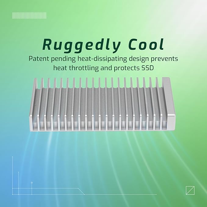 OWC 1TB Express 1M2 40Gb/s Portable NVMe SSD USB4 (Thunderbolt Compatible/USB-C) Ultra Fast External SSD Drive with Aluminum Heat Sink Enclosure