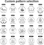 Custom Ink Stamp | Personalized Self Inking Stamp Gifts for Book Lovers, Readers, Teachers | 5 Ink Colors (Design-03)