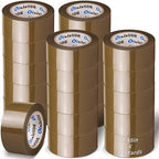 20 Rolls Brown Packing Tape with Dispenser, 1.88" X 120 yd Shipping Tape Bulk, Total 2400 yards, 2.6 mil, 3" Core, Tan Packing Tape Refills, Carton Sealing Tape for Moving Boxes, Package, Mailing