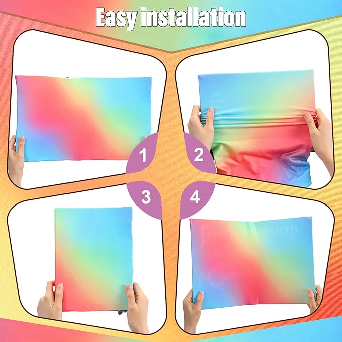 6 Pack Stretchable Book Cover Jumbo Fabric Book Covers Colorful Pattern Print Book Protector Washable Reusable Protective Textbook Cover for Hardcover Textbooks up to 9 x 11 Inch (Lovely Pattern)