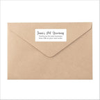 White Address Labels - Personalized Return Address Labels, Mailing and Shipping Stickers for Envelopes, Packages, Business, Home Use (Chic Script)