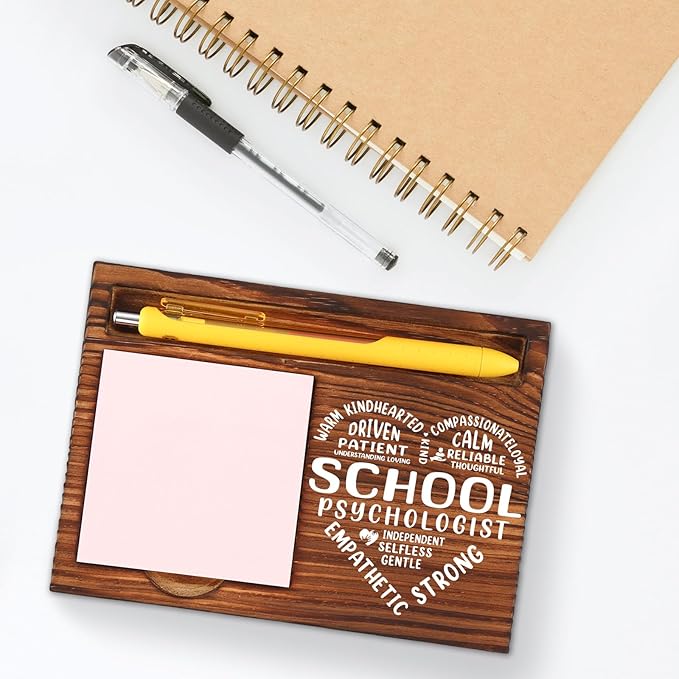 School Psychologist Gifts for Women, School Psychologist Office Sign, Thank You Gifts for School Psychologist, Funny Desk for Women Office, School Psych Gift Desk Retro Note Pad Holder VN335