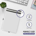 White Large Poly Mailers 14.5x19 Inch | Strong Adhesive Self-Seal Mailer Bag | Tear, Tamper, Water Resistant Shipping Envelopes | Thick Strong polymailer Bags | Clothing Shipping Bags | 500 Pcs Bulk