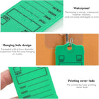 200 Car Key Tags with Labels Plastic Car Dealership Key Tags Self Locking Automotive Identifiers Blank Shop Labels with One Pen (Green)