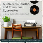 Maplefield Vintage Manual Typewriter - Black Metal - Desk Accessories & Office Supplies for Home Office