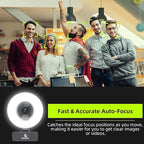 NexiGo N960E 1080P 60FPS Webcam with Light, Software Included, Fast AutoFocus, Built-in Privacy Cover, USB Web Camera, Dual Stereo Microphone, for Zoom Meeting Skype Teams Twitch (Renewed)