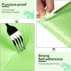 Poly Bubble Mailers 4x8 Padded Envelopes #000 50pcs, Self Seal Shipping Envelopes Padded Packaging for Small Business (Light Green)