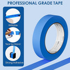 48 Rolls Blue Painters Tape Bulk 1 Inch, Paint Tape 0.94In× 55 Yards, Upgrade Masking Painter's Tape for Walls Painting Car Crafts Home UV Resistant, Total 2640 Yards