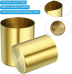 PATIKIL Pencil Holder, 3 Pack Pen Holder for Desk Stainless Steel Pencil Holders Cup Organizer Makeup Brush Holder for Desk Accessories, Golden