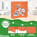 PATIKIL Desk Divider, 2 Set 24 x 24 Inch Acoustic Freestanding Desk Divider Desk Privacy Panel with 4 Pcs Support Feet for Library Office Workstation, Orange