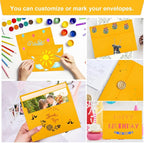 Joyberg 50 Pack Yellow 5x7 Envelopes - Self Seal for Weddings, Photos, Greeting Cards & Mailing