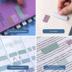 420 Pcs Sticky Index Tabs, 0.47/0.98/1.77 Inch Colored Book Sticky Tabs, Writable and Repositionable File Tabs Flags for Books, Binders and File Folders (Morandi) Index Tabs