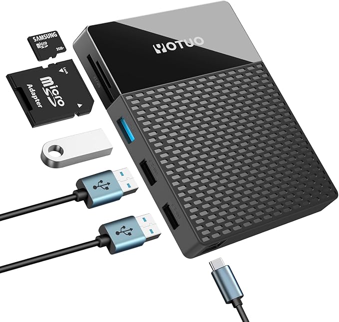 Portable Docking Station External Hard Drive 750GB Storage, USB C Multiport Hub HDD 7-in-1, USB 3.0, SD/TF Card Reader, for Windows, Mac, Android, TV, Phone, Laptop, Desktop