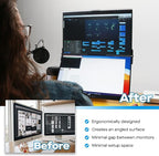 Mobile Pixels Geminos (2 x 24 inch) IPS Dual Stacked Computer Monitors with 65W USB-C Charging, 1080P Webcam&Speakers, All-Inclusive Workstation PC Monitor, USB-A/USB-C/HDMI, Ergo Design(2 Monitors)