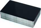 RXBC2011 100pcs Blank Metal Business Cards Laser Engraving Aluminum (black 100 pcs)