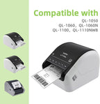 Compatible 4" x 6" Shipping Labels Replacement for DK-1241 Compatible with Brother QL Label Printers (12 Rolls + 1 Frame, 200 Labels/Roll)