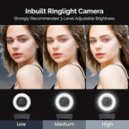 PC Webcam for Streaming HD 1080P, 960A USB Pro Computer Web Camera Video Cam for Mac Windows Laptop Conferencing Gaming Webcam with Ring Light & Microphone