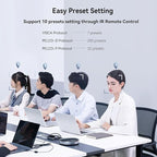 Tenveo 12X Optical Zoom PTZ Conference Camera USB3.0/HDMI 90° Wide View Angle, FHD 1080P 60FPS for Video Conferencing Business Meeting Church Services Worship Education Zoom Teams OBS