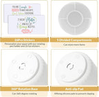 SKYDUE 360 Degree Rotating Desk Organizer, Dual-Purpose Pencil Pen Holder for Desk, Rotating Pencil Cup with Stickers, Office Supplies, Desk Decor for Office, School, Home