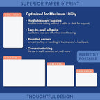 Notsu Dot Grid Notepads 11 x 17 inch, 2 Pack | Large Dotted Memo Desk Pads with Premium Thick Paper 120gsm